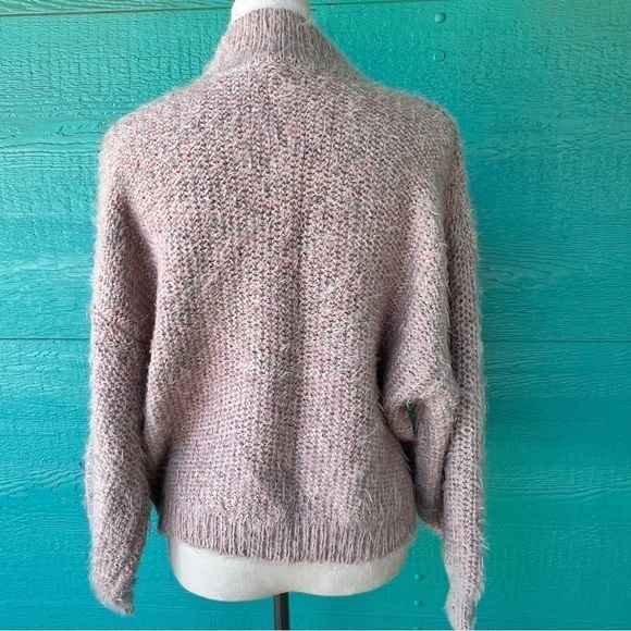 Joie Markita Alpaca Blend Mock Neck Fuzzy Pink Sky Sweater Size Large EUC - Picture 8 of 8